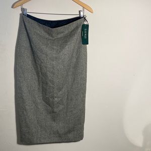 Ralph Lauren Edward Fash mid pencil skirt black/cafe. Size 4